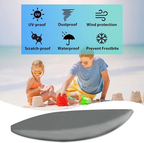 10-16FT Waterproof Kayak Covers for Outdoor Storage, 12FT Canoe Cover Accessories, Boat Cover Oxford Shade Marine Cockpit Dust Cover UV Protection Ultra Sunblock Shield for Fishing Boat Kayak Canoe in Saudi Arabia