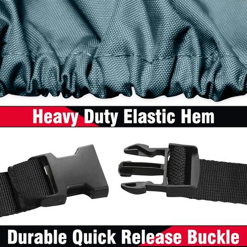 غطاء محرك خارجي مناسب من Fuprosico متوافق مع Yamaha F150D، F175A، F200F- 4 CYL 2.8L 2015-2023، مقاوم للماء عالي التحمل 900D أكسفورد مع بطانة قطنية غطاء محرك القارب in Kuwait