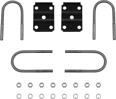 مجموعة مسامير على شكل حرف U للمقطورة شديدة التحمل من MLHpeak - تناسب محاور دائرية مقاس 2-3/8 بوصة (3500 رطل) - طول 5-1/2 بوصة in Kuwait