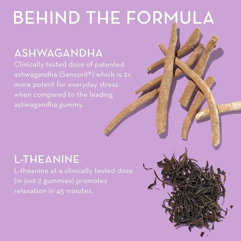 HUM Ashwagandha Calm- L-Theanine و Ashwagandha للاسترخاء اليومي ودعم المزاج - نكهة التوت المختلطة (100 علكة نباتية)... in Kuwait