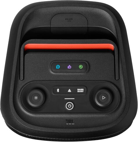 JBL PartyBox Club 120 - Portable Party Speaker with Foldable Handle, Powerful JBL Pro Sound, Futuristic lightshow, Up to 12 Hours of Play time, Splash Proof, Dual Mic & Guitar Inputs (Black) in Kuwait