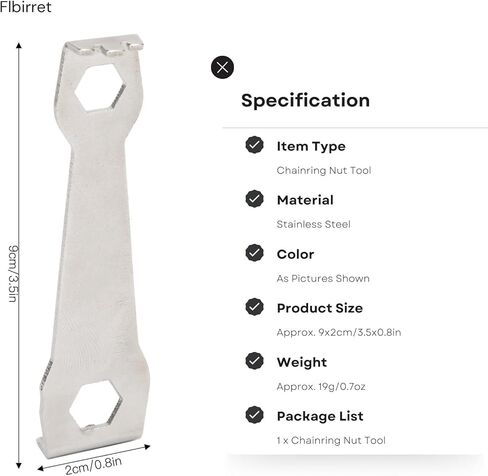 أداة إصلاح صامولة سلسلة الدراجة متعددة الوظائف من الفولاذ المقاوم للصدأ - أداة صيانة الدراجة متينة ومحمولة لسهولة إزالة العجلة المسننة وتثبيت غطاء الغبار in Kuwait