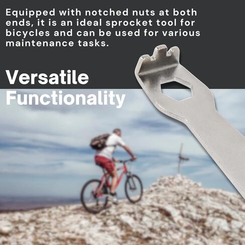 أداة إصلاح صامولة سلسلة الدراجة متعددة الوظائف من الفولاذ المقاوم للصدأ - أداة صيانة الدراجة متينة ومحمولة لسهولة إزالة العجلة المسننة وتثبيت غطاء الغبار in Kuwait