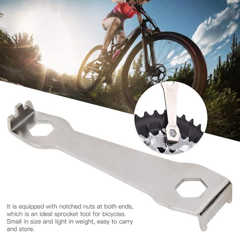 أداة إصلاح صامولة سلسلة الدراجة متعددة الوظائف من الفولاذ المقاوم للصدأ - أداة صيانة الدراجة متينة ومحمولة لسهولة إزالة العجلة المسننة وتثبيت غطاء الغبار in Kuwait