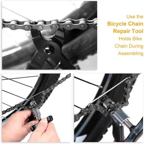 AUTOWT Bicycle Chain Repair Tool Kit, Cycling Bike Master Link Pliers Remover & Chain Breaker Splitter Cutter & Chain Wear Indicator Checker & Reusable Missing Connector for 6/7/8/9/10 Speed Chain in Kuwait