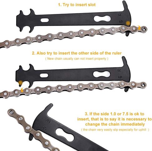 AUTOWT Bicycle Chain Repair Tool Kit, Cycling Bike Master Link Pliers Remover & Chain Breaker Splitter Cutter & Chain Wear Indicator Checker & Reusable Missing Connector for 6/7/8/9/10 Speed Chain in Kuwait