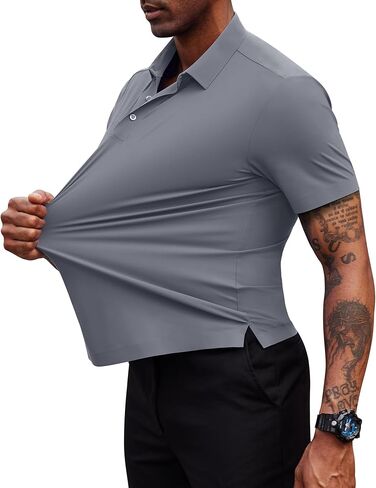 Mens Polo Shirts Short Sleeve Stretch Golf Polo Shirts Dry Fit Polo T Shirts for Men Golf Shirts Tennis Polo in Kuwait