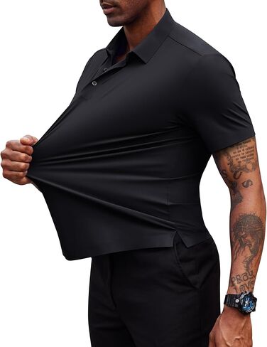 Mens Polo Shirts Short Sleeve Stretch Golf Polo Shirts Dry Fit Polo T Shirts for Men Golf Shirts Tennis Polo in Kuwait