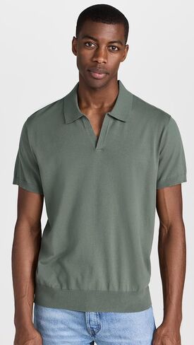 Club Monaco Men's Short Sleeve Tech Johnny Collar Polo in Saudi Arabia