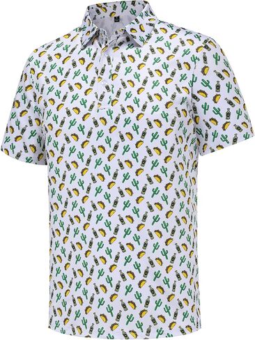 Golf Shirts for Men Short Sleeve Performance Moisture Wicking Dry Fit Funny Golf Polo Shirts for Men in Saudi Arabia