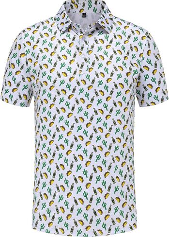 Golf Shirts for Men Short Sleeve Performance Moisture Wicking Dry Fit Funny Golf Polo Shirts for Men in Saudi Arabia