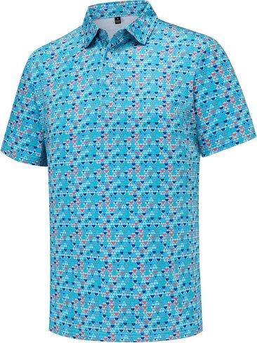 Golf Shirts for Men Short Sleeve Performance Moisture Wicking Dry Fit Funny Golf Polo Shirts for Men in Saudi Arabia