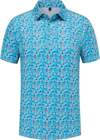 Golf Shirts for Men Short Sleeve Performance Moisture Wicking Dry Fit Funny Golf Polo Shirts for Men in Saudi Arabia