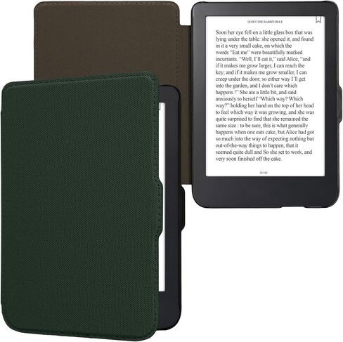 kwmobile Case Compatible with Kobo Clara 2E / Tolino Shine 4 - Nylon Protective e-Reader Cover Folio Book Style Case - Red in Saudi Arabia