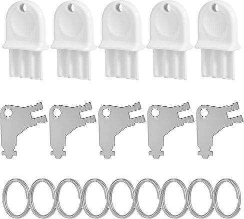 10pcs Paper Towel Dispenser Key Sets with 10pcs Key Rings, Toilet Paper Dispenser Key Universal Replacement in Saudi Arabia