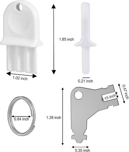 10pcs Paper Towel Dispenser Key Sets with 10pcs Key Rings, Toilet Paper Dispenser Key Universal Replacement in Saudi Arabia
