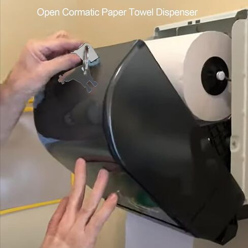 10pcs Paper Towel Dispenser Key Sets with 10pcs Key Rings, Toilet Paper Dispenser Key Universal Replacement in Saudi Arabia