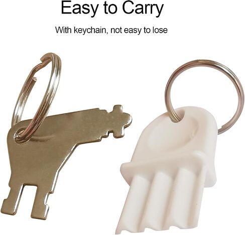 10pcs Paper Towel Dispenser Key Sets with 10pcs Key Rings, Toilet Paper Dispenser Key Universal Replacement in Saudi Arabia