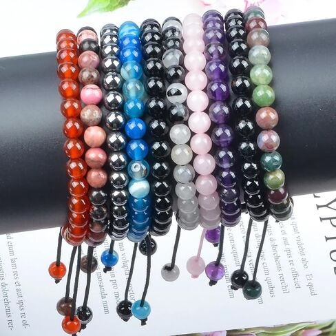 Massive Beads Hematite - Health and Healing Stone - Handmade Yoga Stretch Elastic Bracelet Natural Stone Crystal Healing Power Energy Gifts for Unisex Adult 4mm in Saudi Arabia