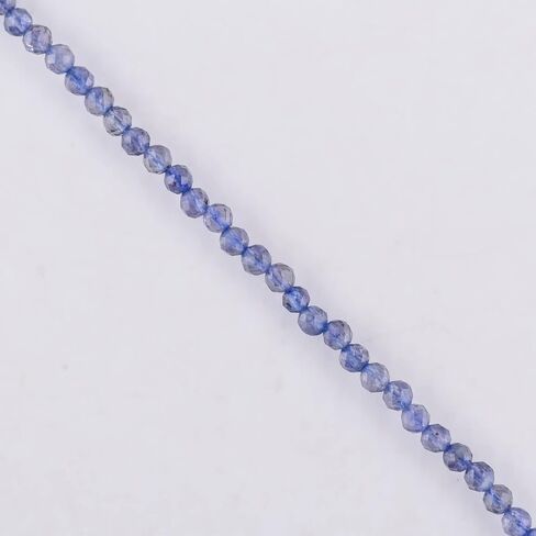 QNAVIC الطبيعية Iolite الأحجار الكريمة مايكرو جولة الخرز لذيذ الإسورة سوار مجوهرات للنساء شفاء شقرا بلورات جوهرة الميلاد هدية لها سلسلة مطلية بالفضة 8 بوصة in Saudi Arabia