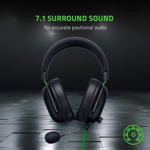 سماعة الألعاب Razer BlackShark V2 X: 7.1 صوت محيطي - برامج تشغيل 50 مم - وسادة إسفنجية الذاكرة - للكمبيوتر الشخصي، PS4، نينتندو سويتش - مقبس سماعة رأس 3.5 مم - أسود كلاسيكي (متجدد) in Saudi Arabia