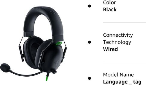 سماعة الألعاب Razer BlackShark V2 X: 7.1 صوت محيطي - برامج تشغيل 50 مم - وسادة إسفنجية الذاكرة - للكمبيوتر الشخصي، PS4، نينتندو سويتش - مقبس سماعة رأس 3.5 مم - أسود كلاسيكي (متجدد) in Saudi Arabia