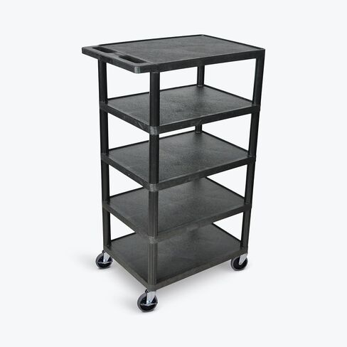 FSE Luxor 373-BC50-B Five Flat-Shelf Structural Foam Plastic Cart in Saudi Arabia