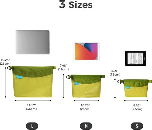 pack all Water-resistant Material Zipper Pouch, Mesh Zipper Bag for Storage, Travel, Office (Large) (Yellow) in Saudi Arabia