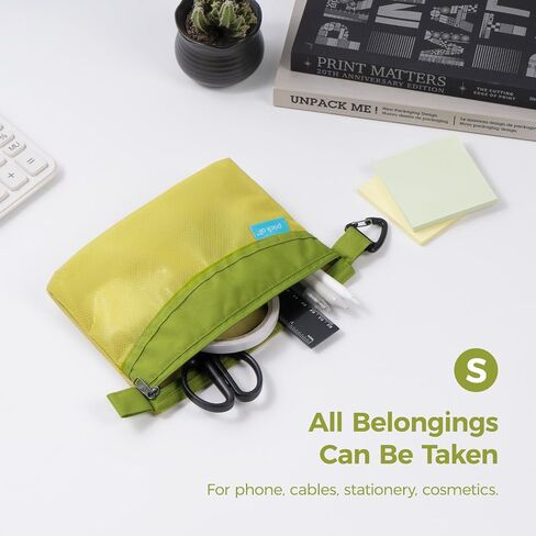 pack all Water-resistant Material Zipper Pouch, Mesh Zipper Bag for Storage, Travel, Office (Large) (Yellow) in Saudi Arabia
