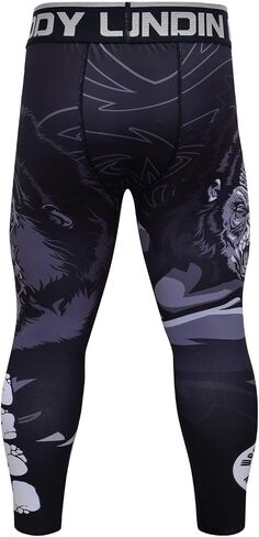 Red Plume Men's Compression Pants, Sports Yoga Leggings & Workout Running Tights Cool Dry Base Layer Bottoms in Kuwait