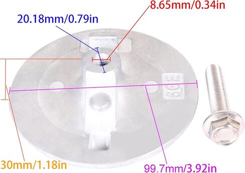 محرك القارب SouthMarine 6CE-45373-00 أنود تبويب مسطح لمحرك ياماها الخارجي F70-F100 F200 F225 F250/B 200HP 225HP 250HP 275HP 300HP in Saudi Arabia