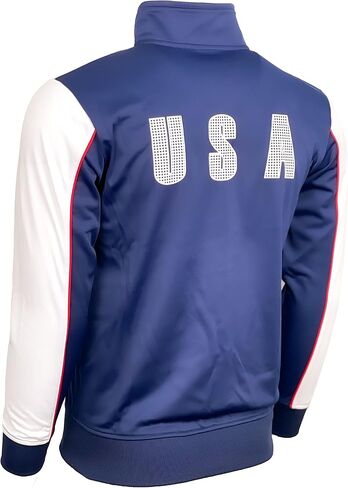 Men's USA Track Jacket, U.S. Full Zip Jacket, Adult Sizes Athletic Warm-up Jacket in Saudi Arabia