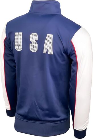 Men's USA Track Jacket, U.S. Full Zip Jacket, Adult Sizes Athletic Warm-up Jacket in Saudi Arabia