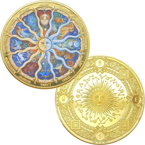 عملة تحدي آلهة الشمس الاثني عشر كوكبة محظوظة - ذهبية in Kuwait