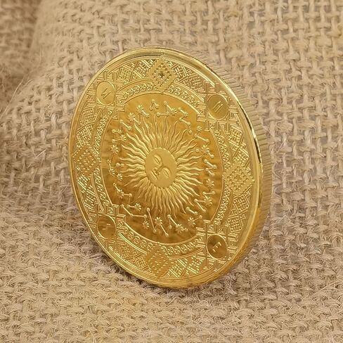 عملة تحدي آلهة الشمس الاثني عشر كوكبة محظوظة - ذهبية in Kuwait