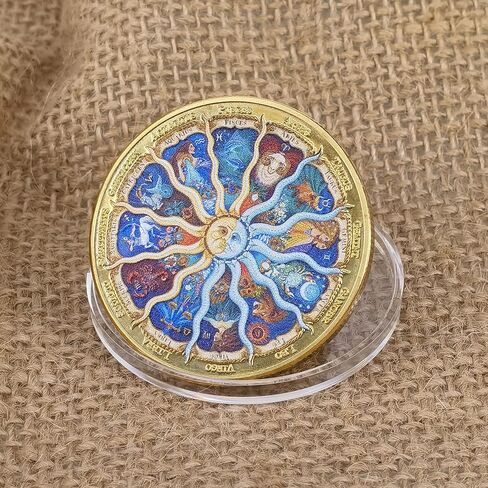 عملة تحدي آلهة الشمس الاثني عشر كوكبة محظوظة - ذهبية in Kuwait