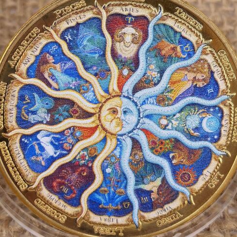 عملة تحدي آلهة الشمس الاثني عشر كوكبة محظوظة - ذهبية in Kuwait