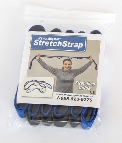 حزام RangeMaster القابل للتمدد مع دليل التمرين │ حزام متعدد الحلقات متعدد الاستخدامات مثالي لليوجا والبيلاتس والعلاج الطبيعي │ محمول │ يساعد على تحسين المرونة in Kuwait