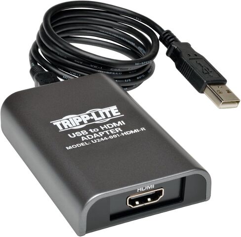 محول TRIPP LITE Eaton USB إلى VGA محول فيديو خارجي متعدد الشاشات، كابل USB مدمج من النوع A 2.0، 1080p @ 60 هرتز - متوافق مع Windows وMac وUbuntu، ضمان 3 سنوات (U244-001-VGA) in Kuwait