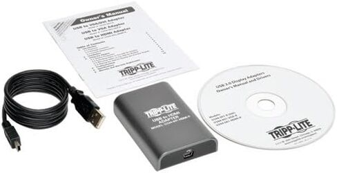 محول TRIPP LITE Eaton USB إلى VGA محول فيديو خارجي متعدد الشاشات، كابل USB مدمج من النوع A 2.0، 1080p @ 60 هرتز - متوافق مع Windows وMac وUbuntu، ضمان 3 سنوات (U244-001-VGA) in Kuwait
