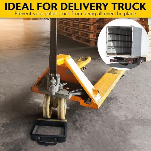 IDSWorld Jack Pallet Truck Stop Wheel Chock Heavy Duty Rubber Stopper for Safe Warehouse Moving Cargo Delivery Trucks Anti-Skid Warning Tape with Rachet 10.5ft Tiedowns Strap in Kuwait