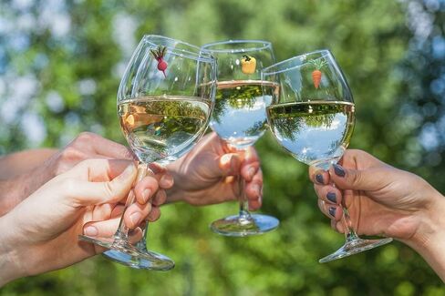 Wine Charms for Stemless Glasses - Magnetic Drink Markers - Great Gift for the Gardener in Kuwait