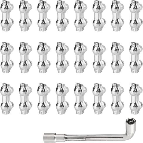 TooTaci 24pcs 1/16 "كابل المشابك M2 مقاطع حبل الأسلاك المزدوجة، 304 المشابك حبل الفولاذ المقاوم للصدأ مع المكسرات قفل مكافحة تخفيف، 1/16 سلك حبل السحابات المشابك لتعليق الأسلاك، سلك الحديقة، سلك السياج in Kuwait