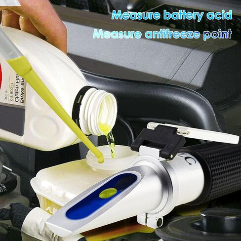 Agriculture Solutions Antifreeze Refractometer Displaying in Fahrenheit for Checking Freezing Point of Automobile Antifreeze Systems and Battery Fluid Condition. Battery Acid, Glycol, Coolant, Antifreeze Tester in Kuwait