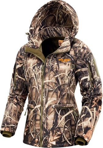 NEW VIEW Womens Hunting Clothes, Upgraded Ultra-Quiet Water Resistant Camo Hunting Jacket for Duck Waterfowl Deer Hunting in Saudi Arabia