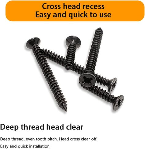 Indprod M4 Flat Head Self Tapping Wood Screws Assortment Fasteners Kit 360Pcs,Phillips Drive Countersunk Head Self-Tapping Screws,Carbon Steel in Saudi Arabia
