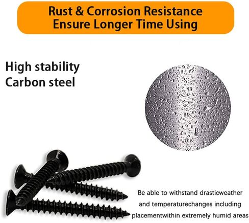 Indprod M4 Flat Head Self Tapping Wood Screws Assortment Fasteners Kit 360Pcs,Phillips Drive Countersunk Head Self-Tapping Screws,Carbon Steel in Saudi Arabia