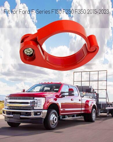 قفل الباب الخلفي المضاد للسرقة مناسب لسيارة Ford F-Series F150 F250 F350 2016-2023، أقفال الباب الخلفي مع سبائك الألومنيوم شديدة التحمل للشاحنة - أحمر in Saudi Arabia