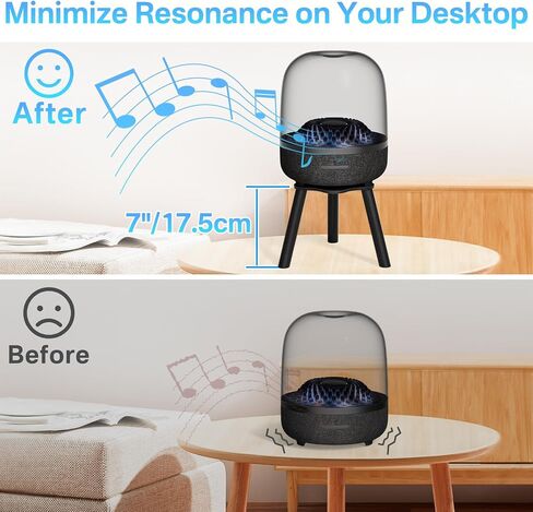 حامل مكبر صوت مكتبي معدني لـ Harman Kardon Aura Studio 3، Aura Studio 4، SoundSticks 4 حامل مكبر صوت - حامل مكبر صوت سطح المكتب لـ Harman Kardon للصوت المحيطي سهل التركيب، أسود in Kuwait