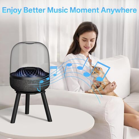 حامل مكبر صوت مكتبي معدني لـ Harman Kardon Aura Studio 3، Aura Studio 4، SoundSticks 4 حامل مكبر صوت - حامل مكبر صوت سطح المكتب لـ Harman Kardon للصوت المحيطي سهل التركيب، أسود in Kuwait